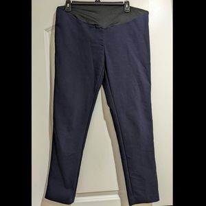 Blue Maternity Dress Pants